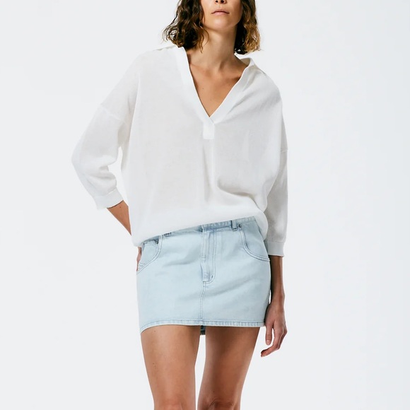 Tibi Bleach Denim Mini Skirt - Picture 5 of 7